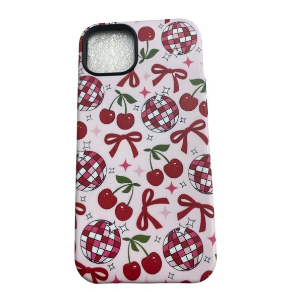 Dabenno iPhone 15 Plus Case With Cherry & Plaid Ornament Pattern - Picture 1 of 10